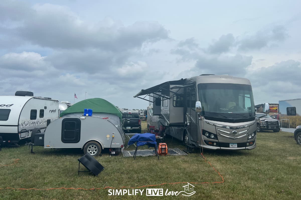 our camp setup at Camp Scoller Oshkosh