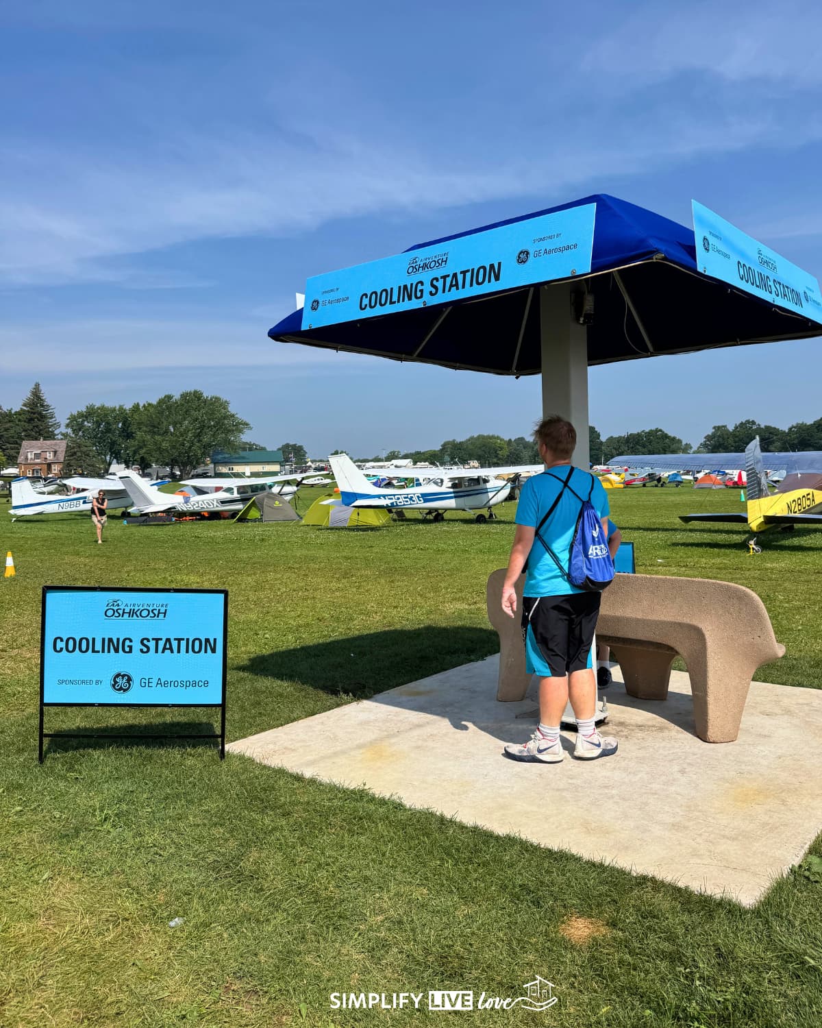 take advantage of the cooling stattions at oshkosh