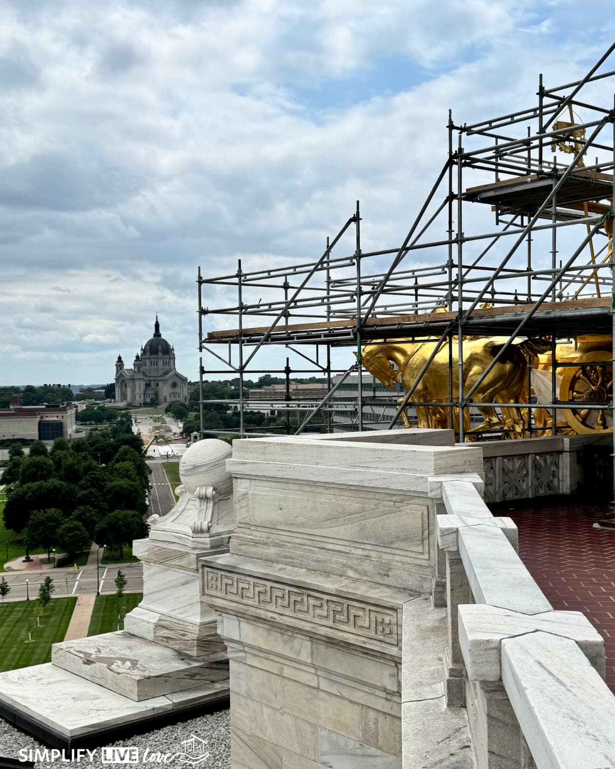 the view of the Cathedral of Saint Paul from the top of the capitol building