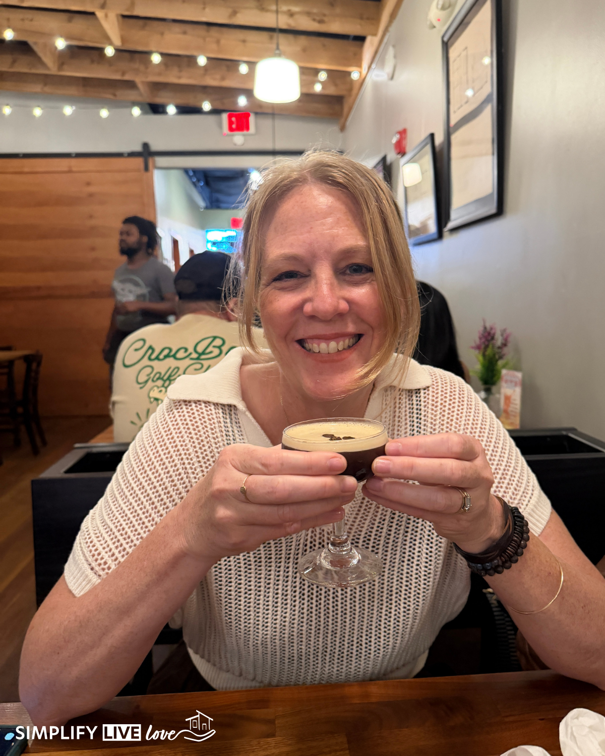 enjoying a breakfast cocktail at the frothy monkey in nashville