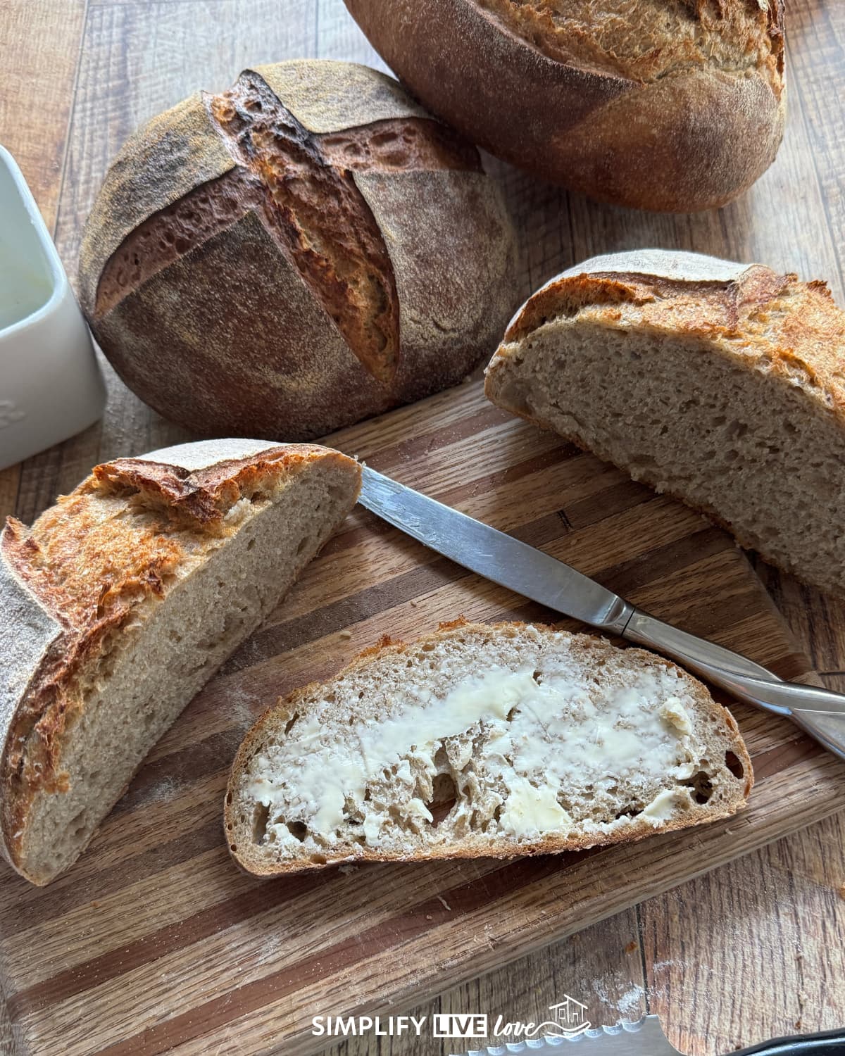 buttered sourdough rye bread
