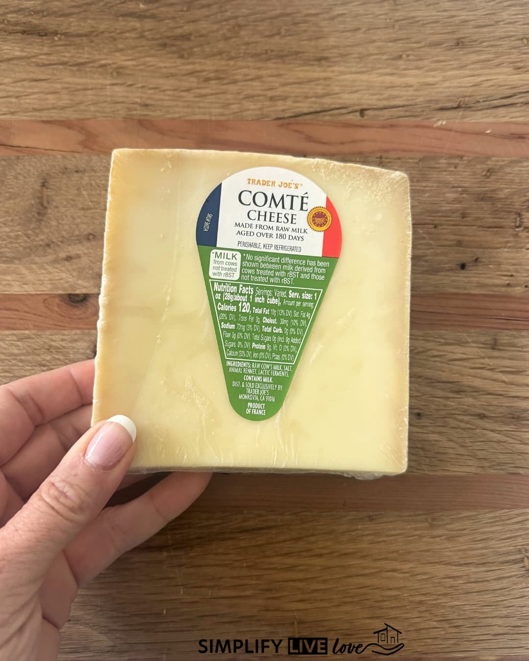 package of comte cheese bought in the US at Trader Joe's.